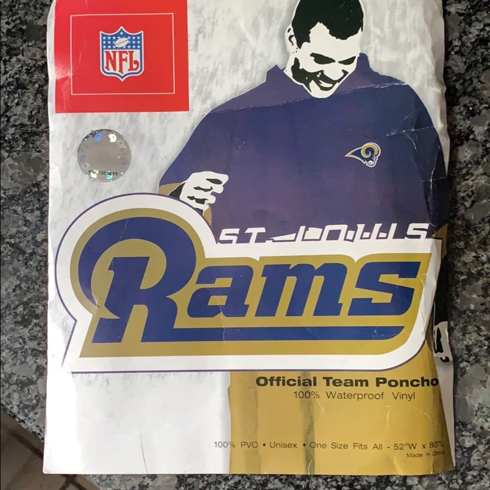 St Louis Rams official Team Rain Poncho